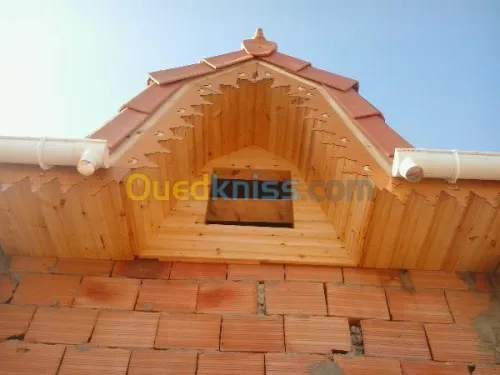 charpente en bois + grenier habitable