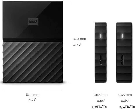 WD My Passport 2TB Portable Hard Drive w/USB Cable
