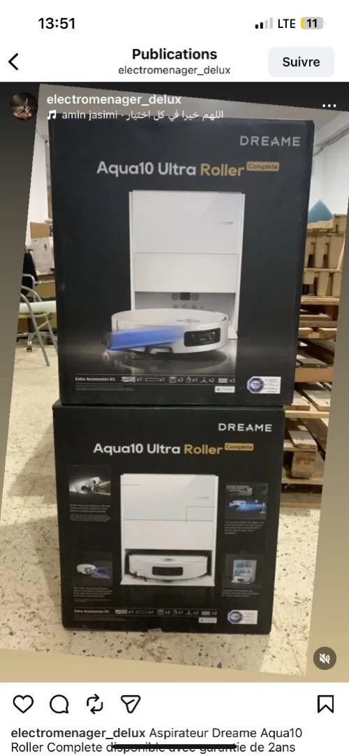 Dreame Aqua10 Roller, un robot aspirateur-laveur moderne روبوت مكنسة كهربائية + غسّالة أرضيات ذكية