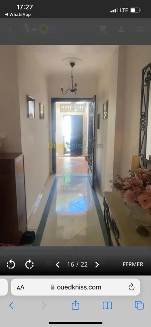 Location Appartement Niveau de villa F4 Alger Bouzareah