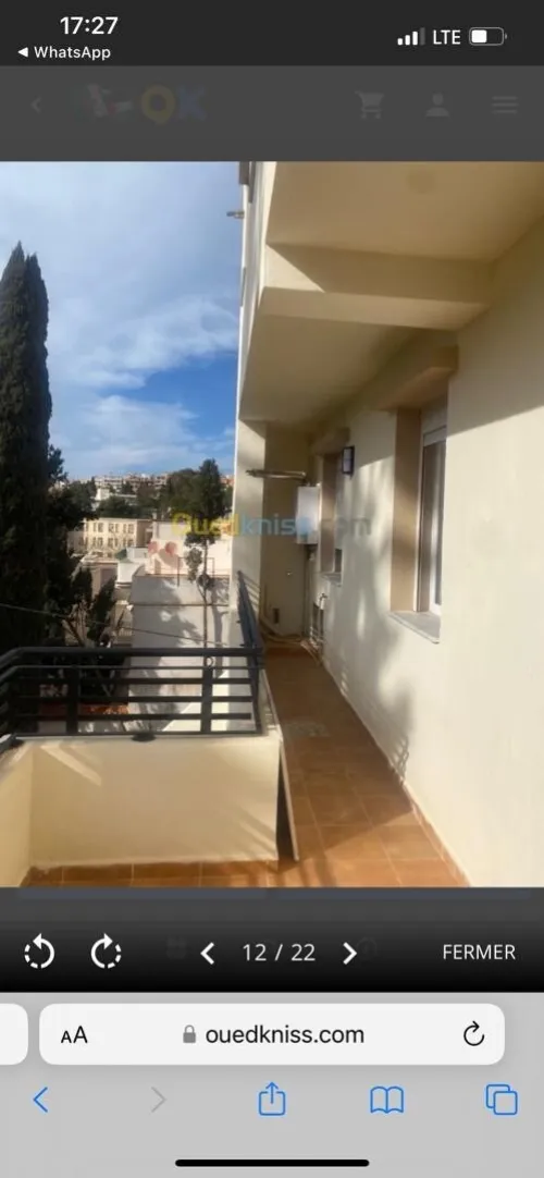 Location Appartement Niveau de villa F4 Alger Bouzareah