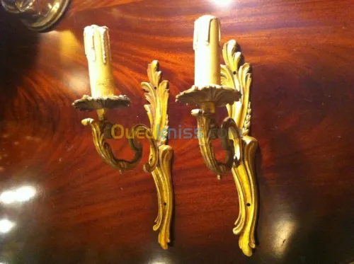 Paire d'applique en bronze 1 lumière