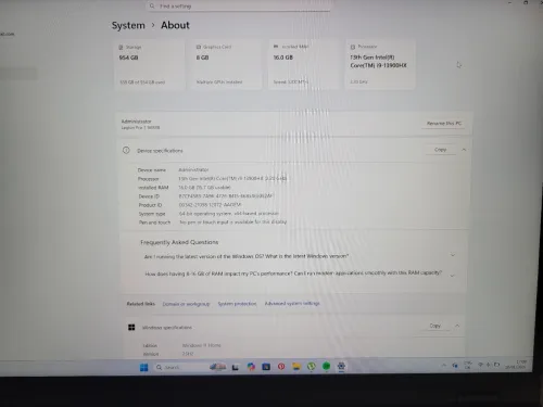 Lenovo legion pro 7/ i9- 13900 HX / RTX 4070 / 240 HZ