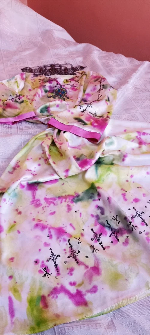 Robe Berbère Peinture sur Soie