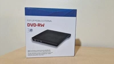 LECTEUR GRAVEUR CD/DVD EXTERNE HP USB 3.0 - HAUTE VITESSE - COMPATIBLE PC & MAC