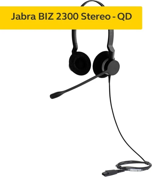 JABRA BIZ2300/CLEYVER STEREO QD Casque Filaire avec Microphone Antibruit Pour PC / Téléphones FIX ..