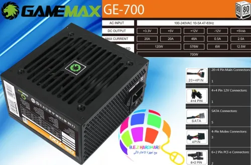 ALIMENTATION GAME MAX GE450 GE600 GE700 GP650 VP600RGB VP800RGB