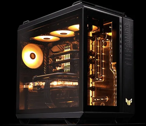 ASUS TUF GAMING GT502 PLUS - BOITIER GAMING - 4 FAN 120 MM - MICRO ATX - ATX/EPS - NOIR