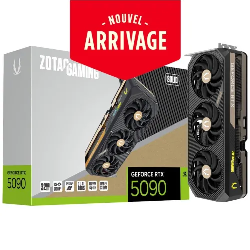 ZOTAC GAMING GEFORCE RTX 5090 SOLID - 32GB GDDR7 8K - DLSS 4 - RAY TRACING - ICESTORM - BLACK