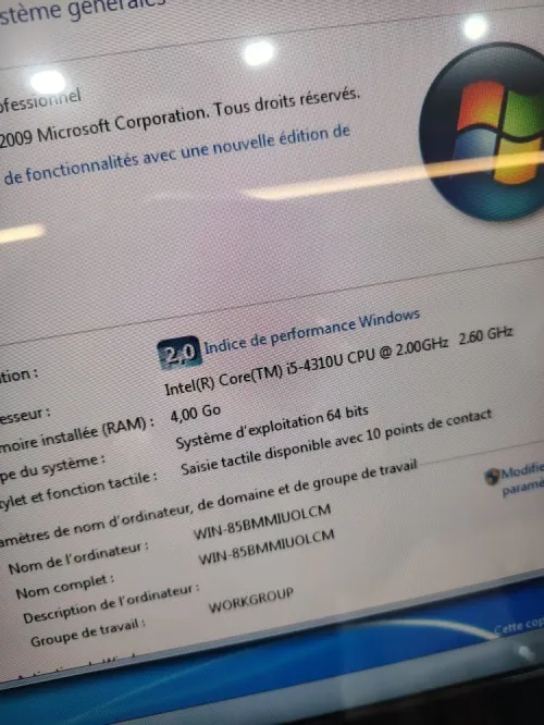 CAISSE TACTILE SMART POS  I5 4 GEN  4G/128 SSD 15"