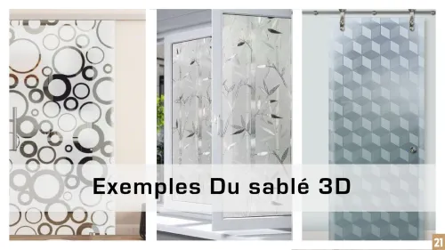 Habillage de vitres en Autocollant Sablé