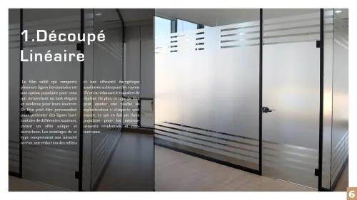 Habillage de vitres en Autocollant Sablé