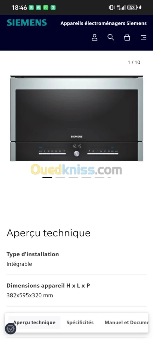 Micro onde siemens 