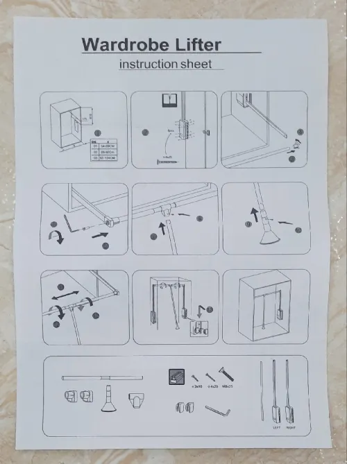 Penderie Rabattable Tringle à Vêtements