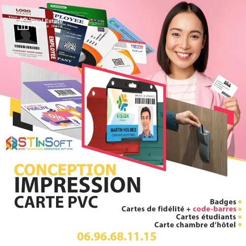 Impression et conception Carte Fidélité + Badge PVC