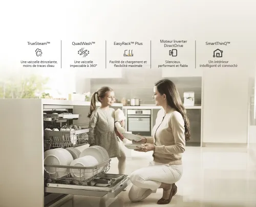 LG DFC532FP  Lave-vaisselle Nouvelle Génération 14 Couverts Technologie QuadWash Intégrée