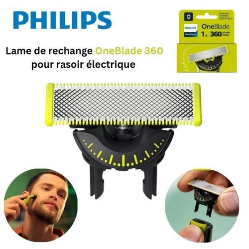 Lames de rechange 360 one blade de philps/شفرة الحلاقة فيلبس ون بليد 360 درجة قابلة للغسل