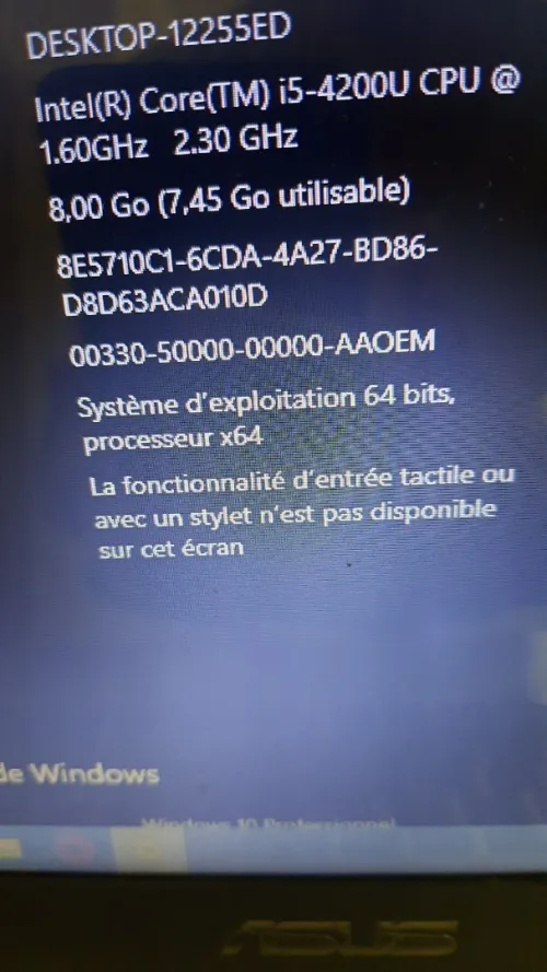 PC PORTABLE I5 ASUS 