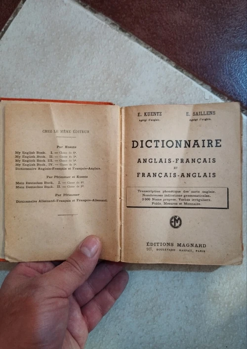Dictionnaire Anglais-Français  Français-Anglais  Édition Magnard 1945