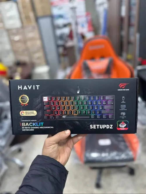 CLAVIER HAVIT KB903L MÉCANIQUE RED SWITCH  KEYBOARD BLACK