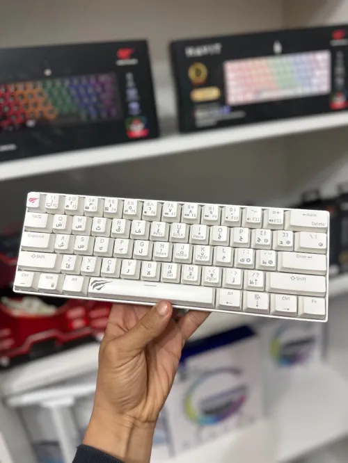 CLAVIER HAVIT KB903L MÉCANIQUE RED SWITCH  KEYBOARD WHITE