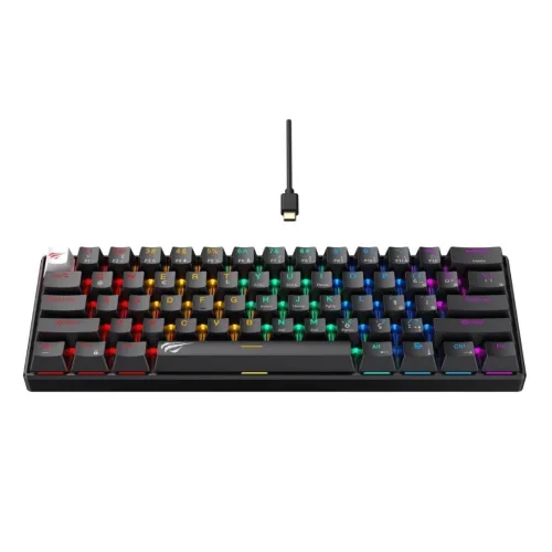 CLAVIER HAVIT KB903L MÉCANIQUE RED SWITCH  KEYBOARD BLACK