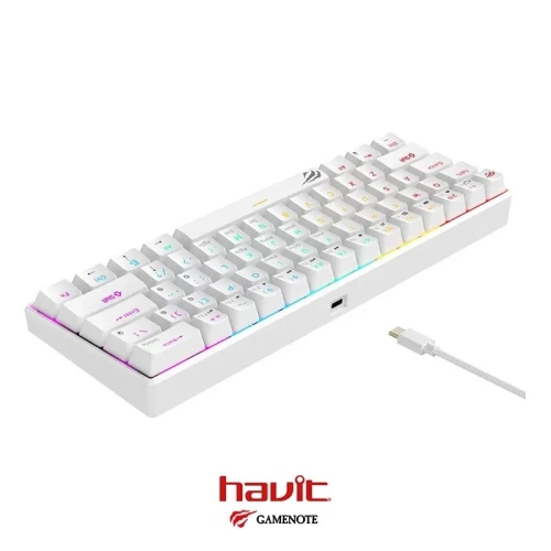 CLAVIER HAVIT KB903L MÉCANIQUE RED SWITCH KEYBOARD WHITE