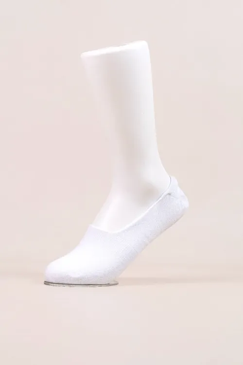 Pack de 12 Chaussettes Invisibles en Cotton 100% - Parfumée - Sans Couture - Couleur Blanche