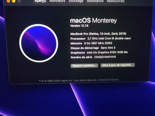Macbook pro 2015 