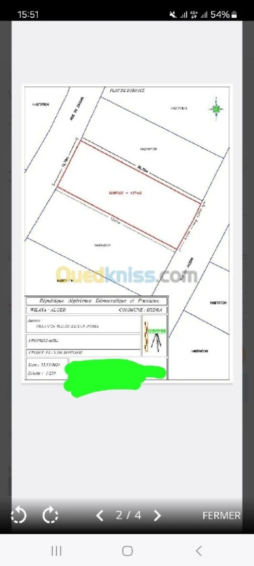 Vente Terrain Alger Hydra