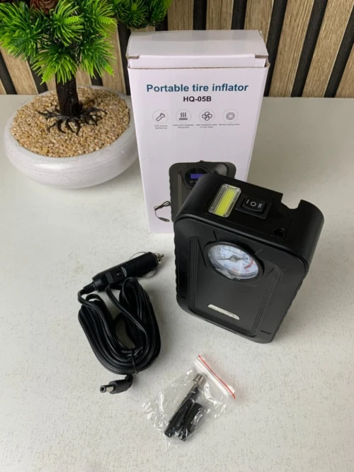 Pompe de Gonflage Portable Haute Pression avec Lampe LED  مضخة نفخ محمولة عالية الضغط مزودة بإضاءة