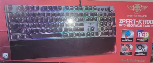 Clavier Gaming Opto-Mécanique Touches Programmables Rgb Alluminium Xpert-K1100 Spirit of Gamer 
