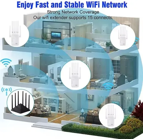 Répéteur 2.4Ghz et 5Ghz 12000mbps 6 Antenne