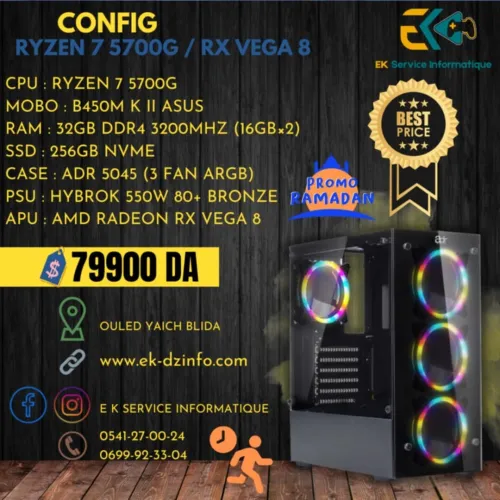 CONFIG RYZEN 7 5700G/ RX VEGA8