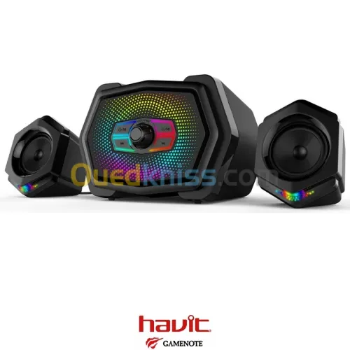 HAVIT SF137BT RGB Wireless Gaming Heavy Bass Subwoofer 2.1 Home Theater System