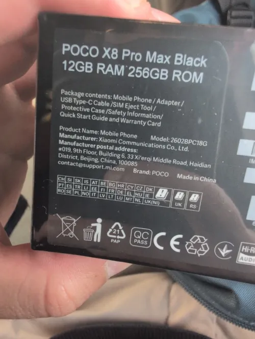 Poco X8 pro max 12/256
