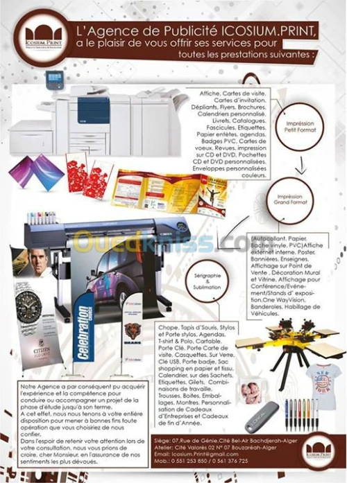 Publicité, Impréssion & sérigraphie