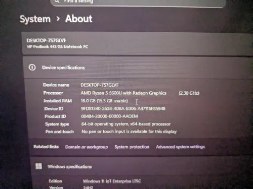 HP ProBook 445 G8 - Ryzen 5 5600U - 16 GB RAM