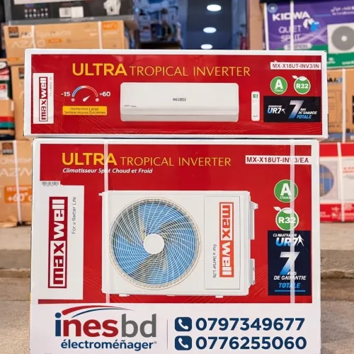 Climatiseur Maxwell 12000 btu nouveau modèle ultra tropical inverter