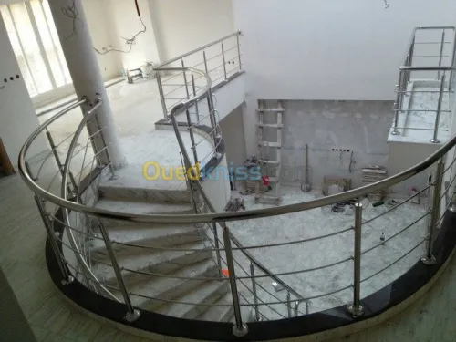 Rampe d'escalier en INOX