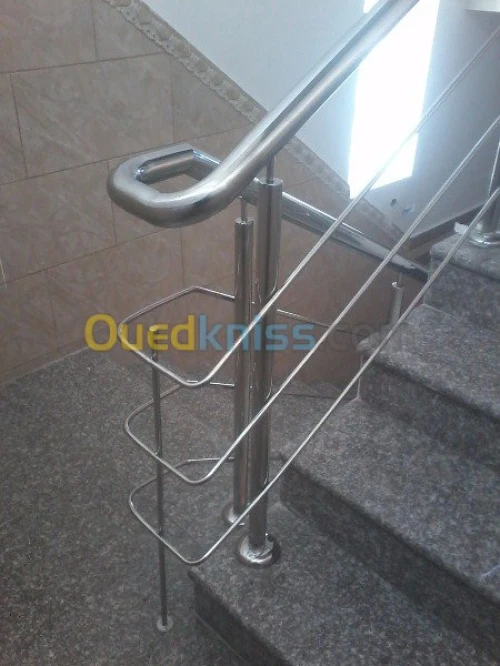 Rampe d'escalier en INOX