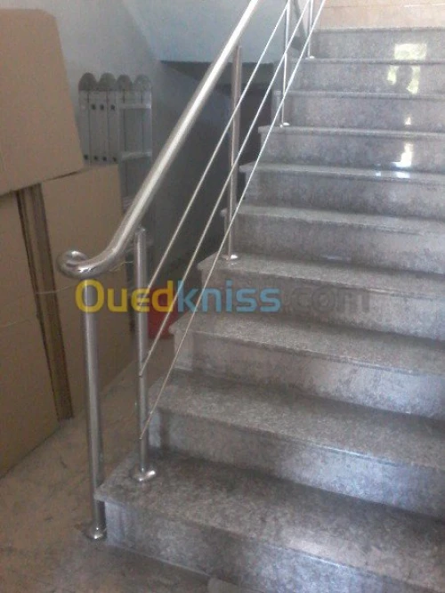 Rampe d'escalier en INOX