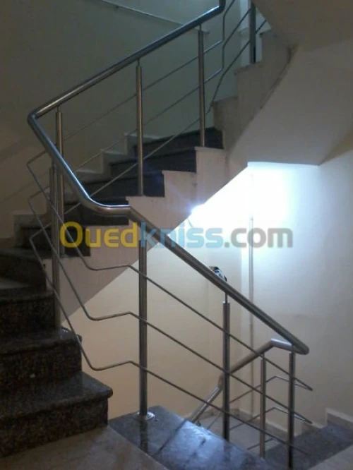 Rampe d'escalier en INOX