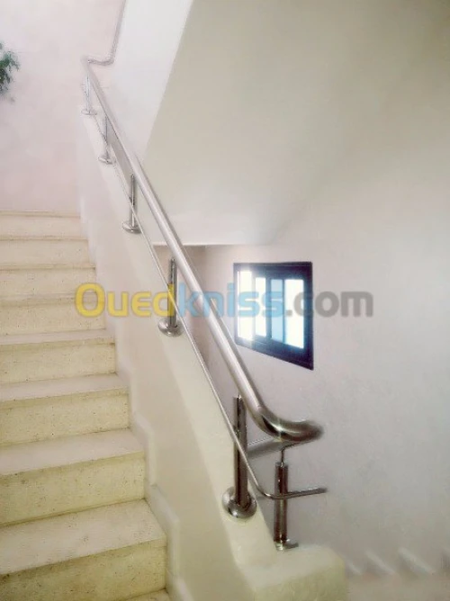 Rampe d'escalier en INOX