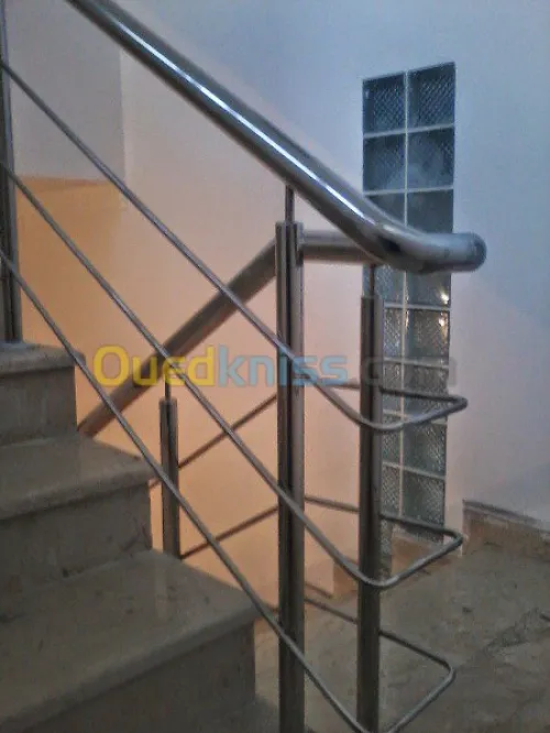 Rampe d'escalier en INOX