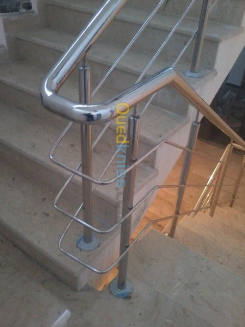 Rampe d'escalier en INOX