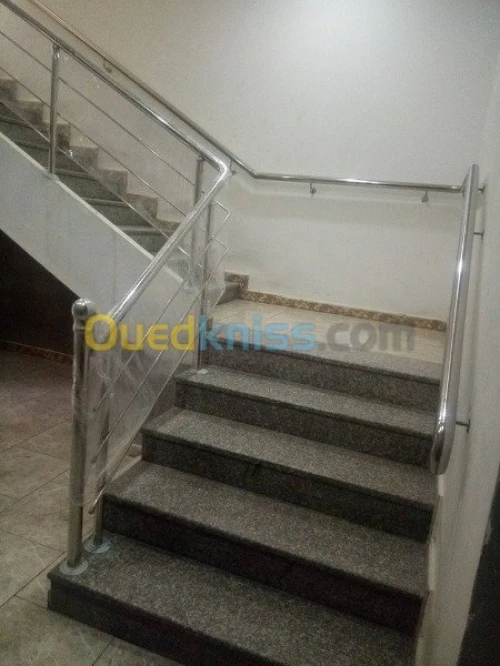 Rampe d'escalier en INOX