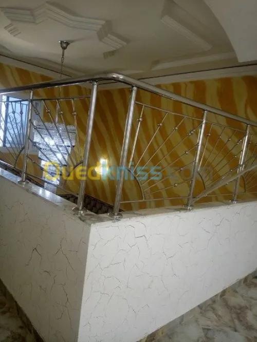 Rampe d'escalier en INOX