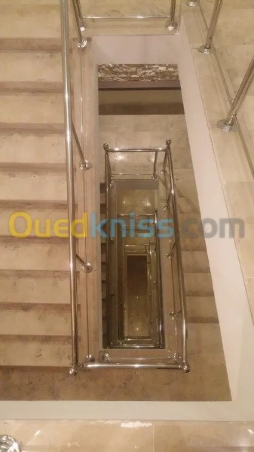 Rampe d'escalier en INOX