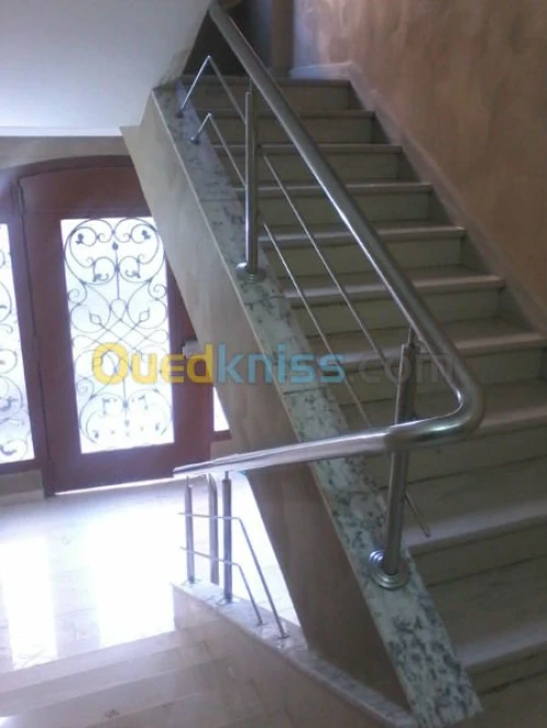 Rampe d'escalier en INOX